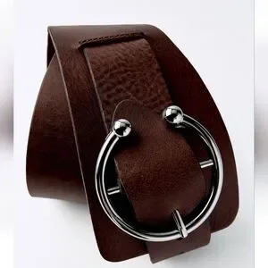 Zara | Accessories | Bnwt Zara Leather Belt With Piercing  display picture 2